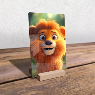 Acrylic glass Cute animated lion 1
