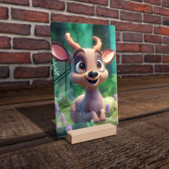 Acrylic glass Cute animated deer