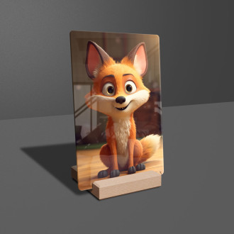 Acrylic glass Cute animated fox