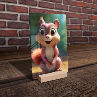 Acrylic glass Cute animated squirrel