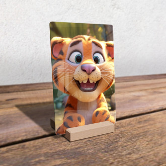 Acrylic glass Cute animated tiger 1