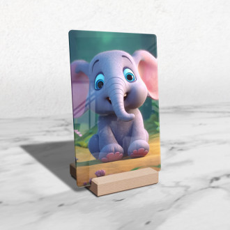 Acrylic glass Cute animated elephant