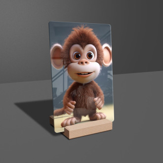 Acrylic glass Cute animated monkey