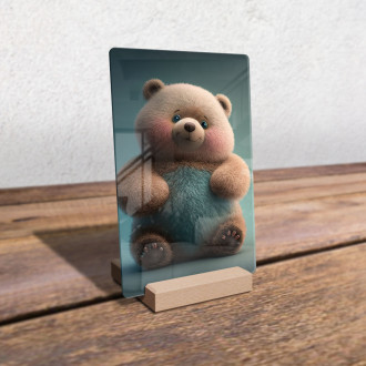 Acrylic glass Cute animated teddy bear 1