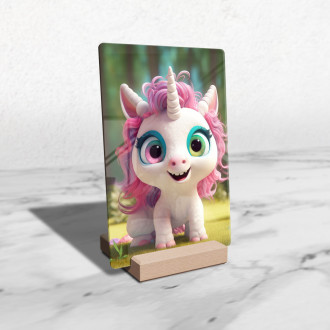 Acrylic glass Cute animated unicorn 2