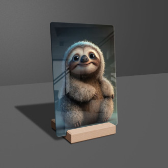 Acrylic glass Cute animated sloth