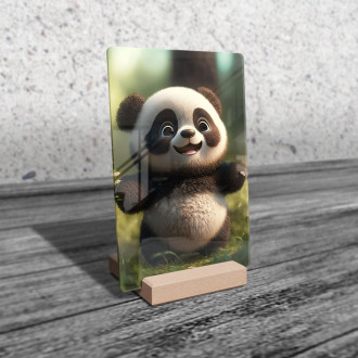 Acrylic glass Cute cartoon panda