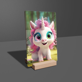 Acrylic glass Cute animated unicorn 2