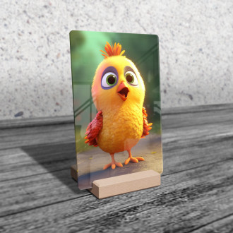 Acrylic glass Cute animated chicken
