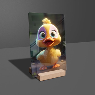 Acrylic glass Cute animated duck