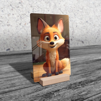 Acrylic glass Cute animated fox