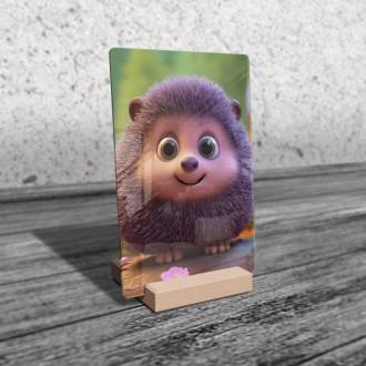 Acrylic glass Cute animated hedgehog 1