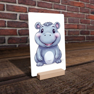 Acrylic glass Cartoon Hippo