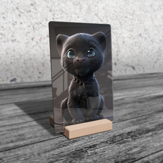 Acrylic glass Cute animated panther