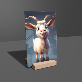 Acrylic glass Cute animated goat 2