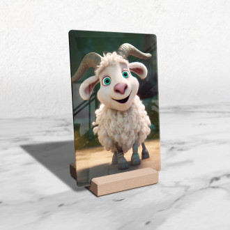 Acrylic glass Cute animated goat 1