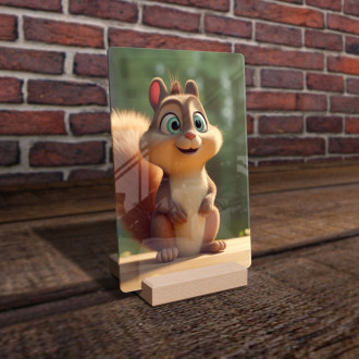 Acrylic glass Cute animated squirrel 1
