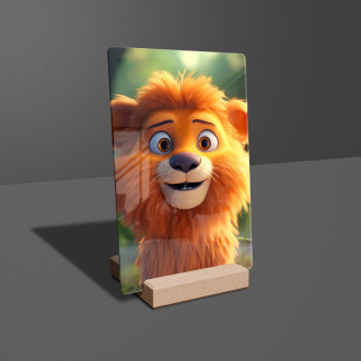 Acrylic glass Cute animated lion 1