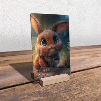 Acrylic glass Cute animated rabbit