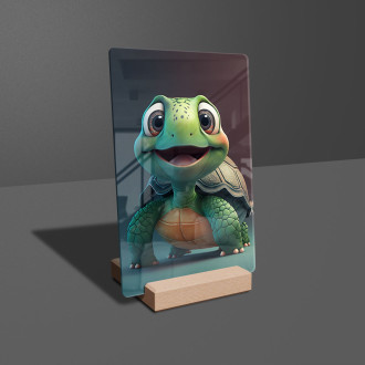 Acrylic glass Cute animated turtle