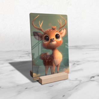 Acrylic glass Cute animated fawn
