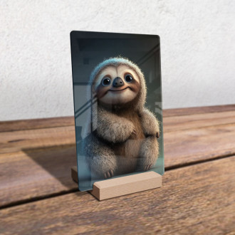 Acrylic glass Cute animated sloth