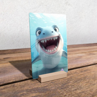 Acrylic glass Cute cartoon shark 1