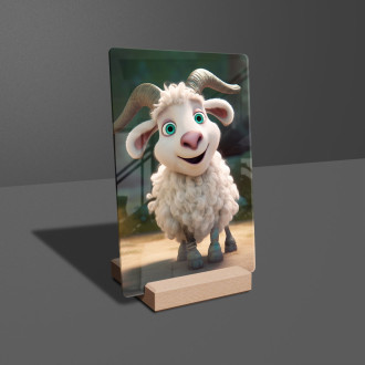 Acrylic glass Cute animated goat 1