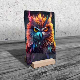 Acrylic glass Space owl