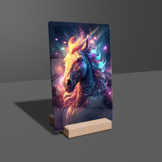 Acrylic glass Space unicorn