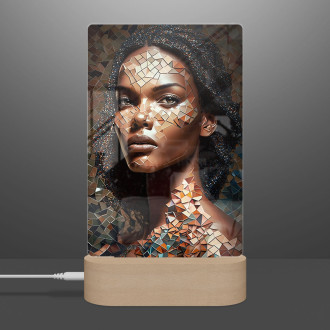 Lamp Woman in mosaic