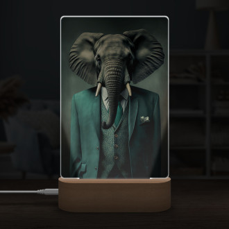 Lamp An elephant in a suit