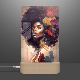Lamp Modern Art - Afro American Woman