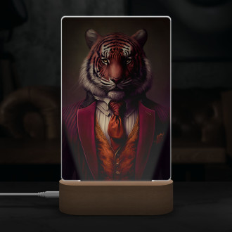 Lamp A tiger in a suit