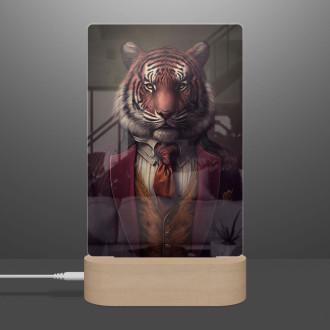 Lamp A tiger in a suit