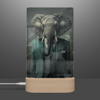 Lamp An elephant in a suit