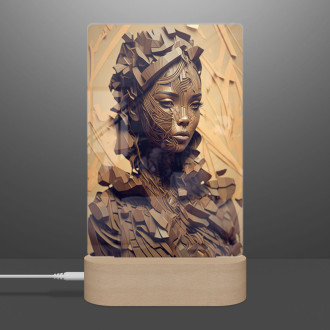 Lamp Wooden woman