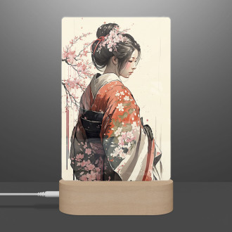Lamp Japanese girl in kimono