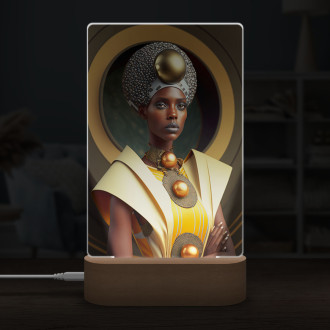 Lamp African woman in robe