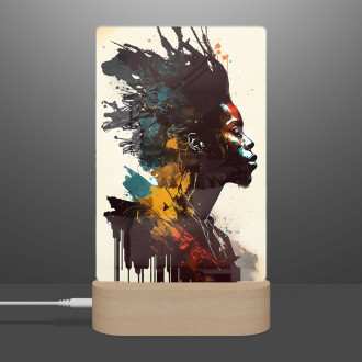Lamp Modern Art - Face in Color
