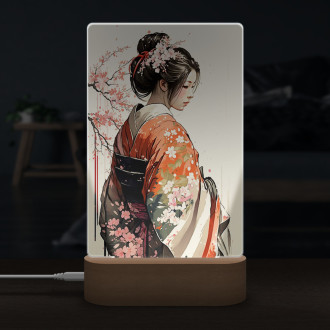 Lamp Japanese girl in kimono