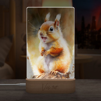 Lamp Watercolor squirrel