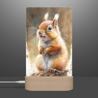 Lamp Watercolor squirrel