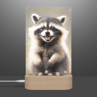 Lamp Watercolor raccoon