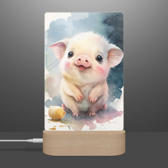 Lamp Watercolor piggy bank
