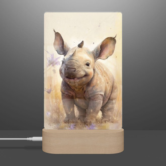 Lamp Watercolor rhinoceros