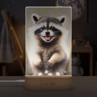 Lamp Watercolor raccoon