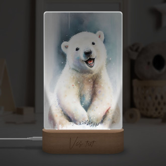 Lamp Watercolor polar bear