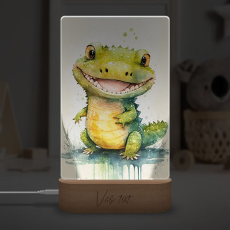 Lamp Watercolor crocodile