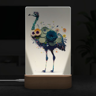 Lamp Floral ostrich